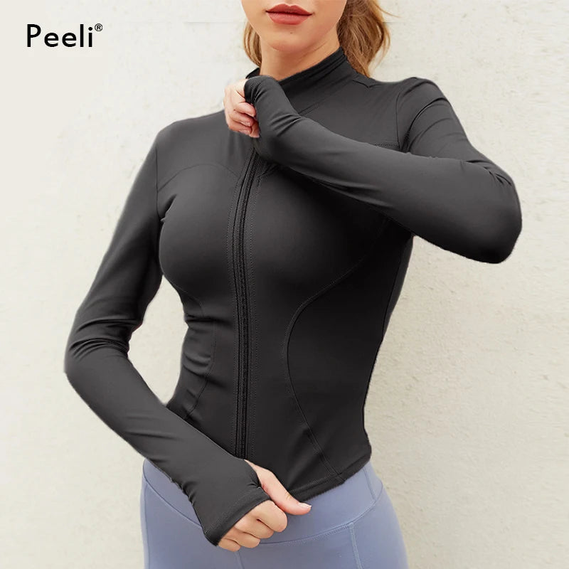 Long Sleeve Zip Sports Jacket