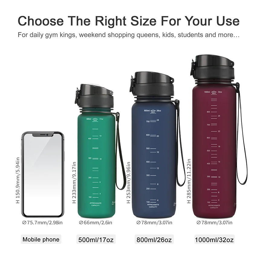 UZSPACE Water Bottle 500ML/1000ML