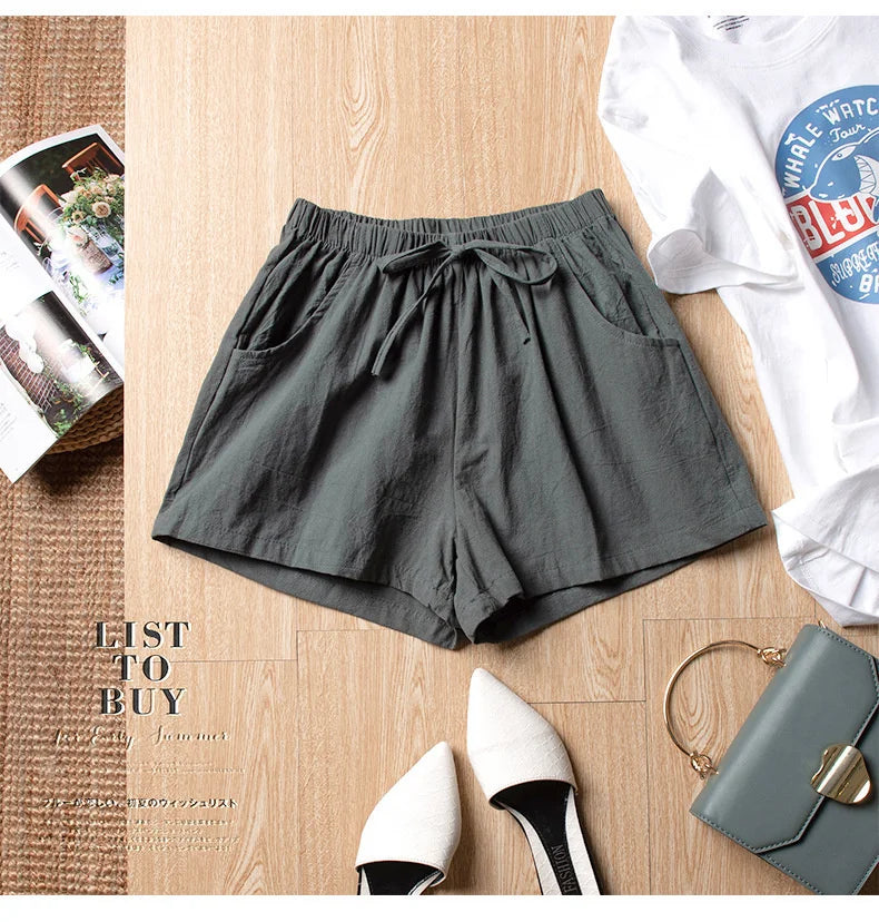 Soft & Stylish Women’s Shorts – Mid-Waist Prairie Chic for Everyday Wear