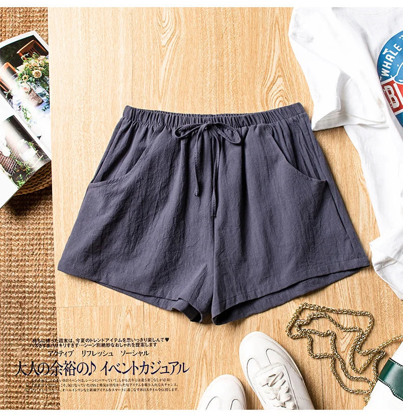 Soft & Stylish Women’s Shorts – Mid-Waist Prairie Chic for Everyday Wear