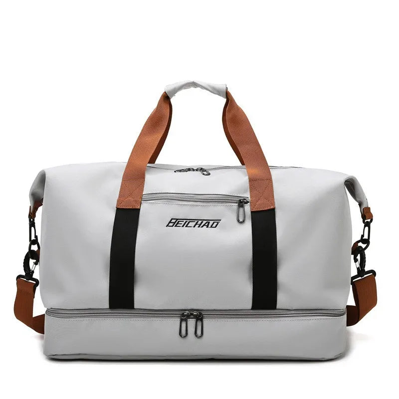 Gym & Travel Duffel Bag – Shoe Pocket & Wet/Dry Separation