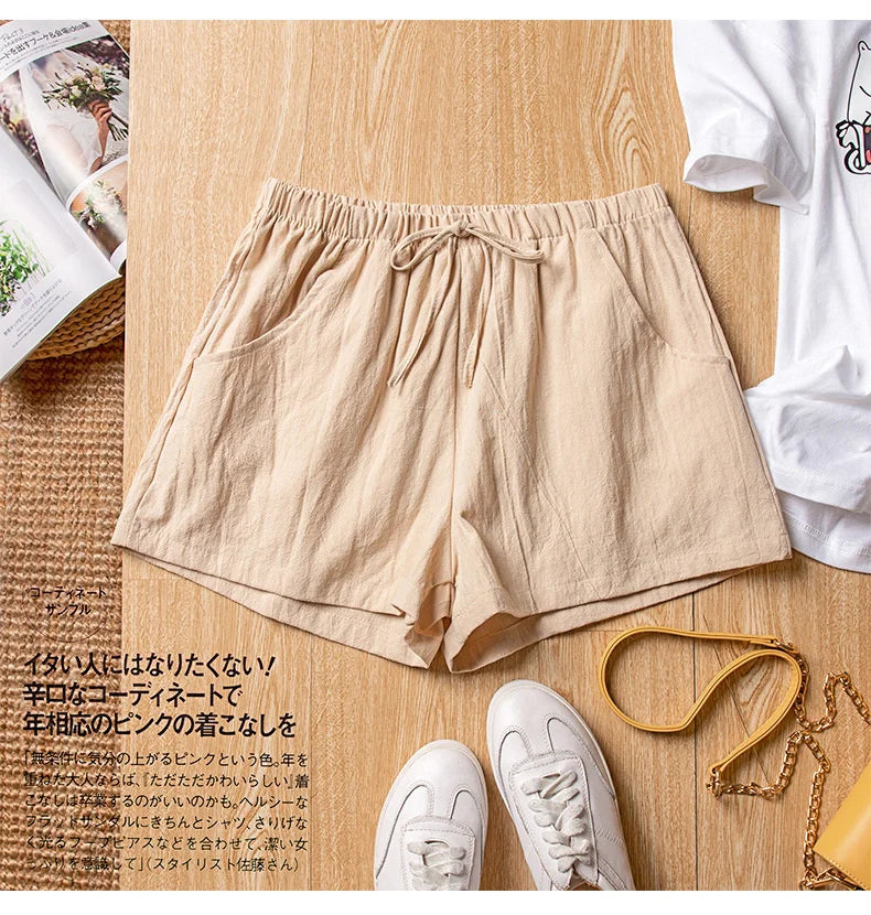 Soft & Stylish Women’s Shorts – Mid-Waist Prairie Chic for Everyday Wear