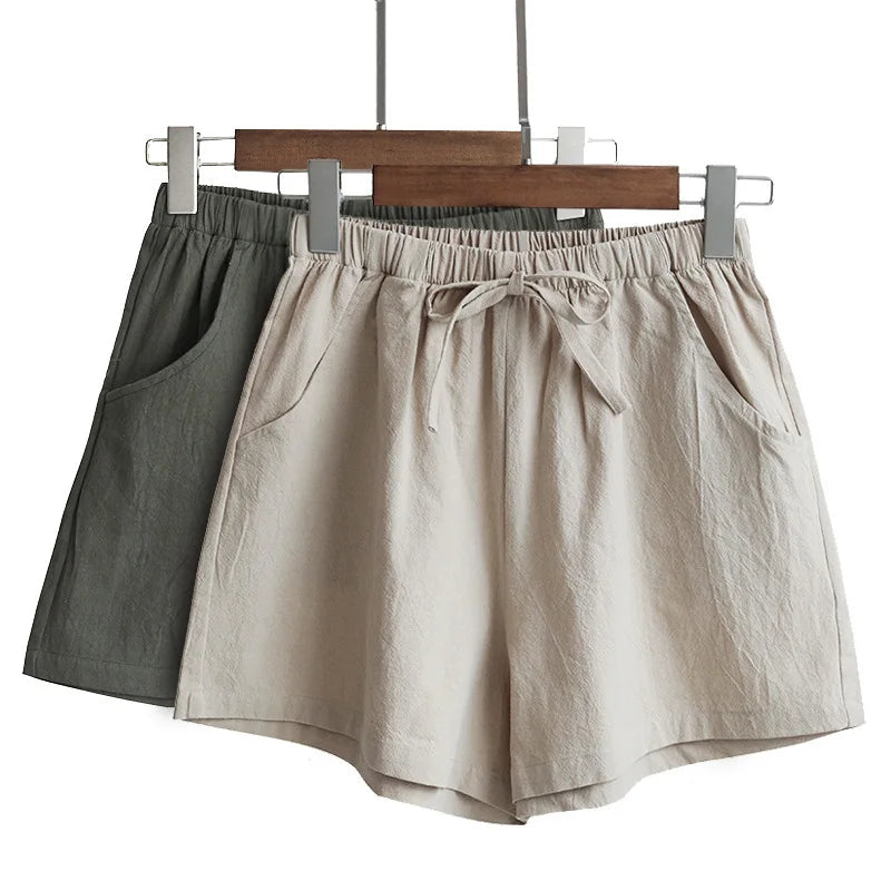 Soft & Stylish Women’s Shorts – Mid-Waist Prairie Chic for Everyday Wear