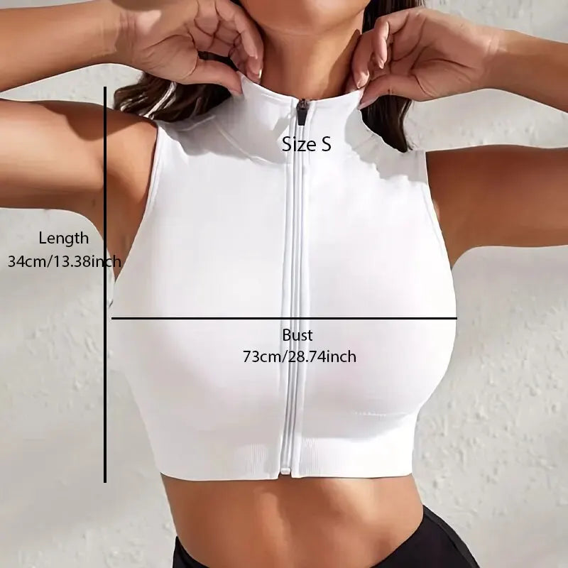Yoga Vest Top with Zipper