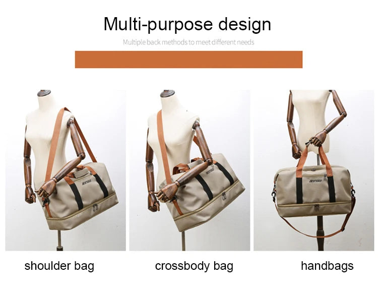 Gym & Travel Duffel Bag – Shoe Pocket & Wet/Dry Separation