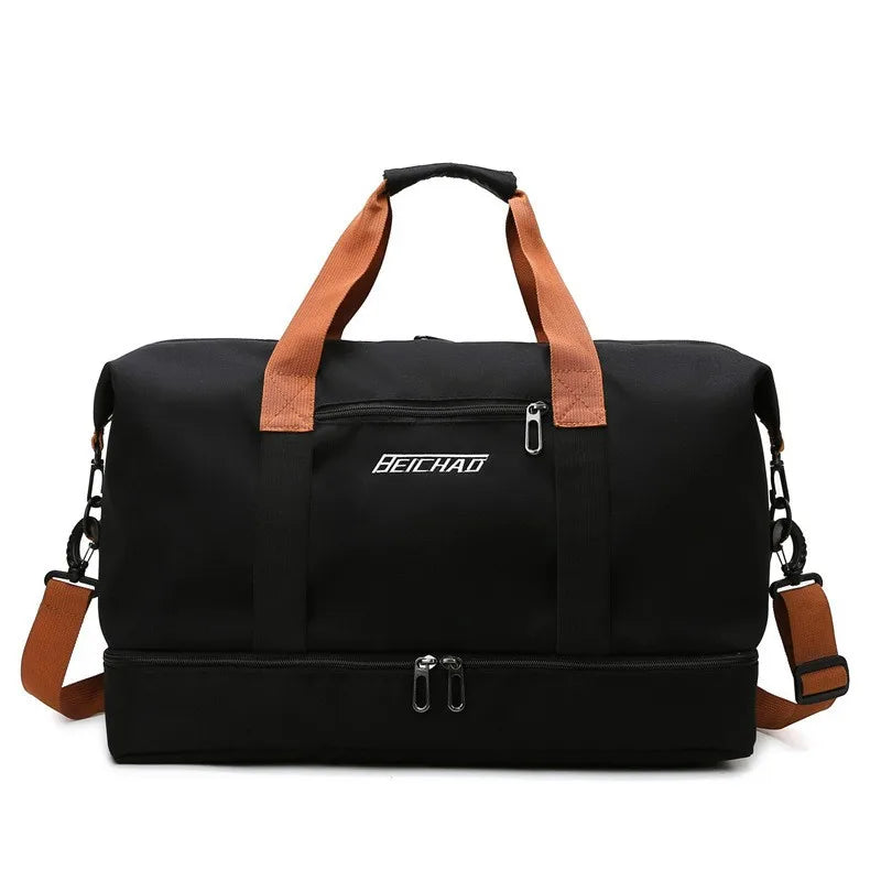 Gym & Travel Duffel Bag – Shoe Pocket & Wet/Dry Separation