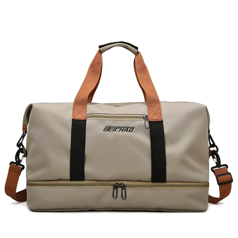 Gym & Travel Duffel Bag – Shoe Pocket & Wet/Dry Separation