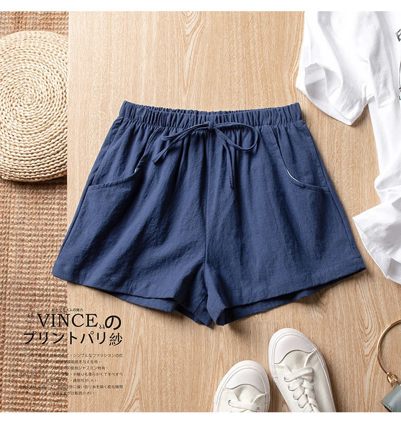 Soft & Stylish Women’s Shorts – Mid-Waist Prairie Chic for Everyday Wear