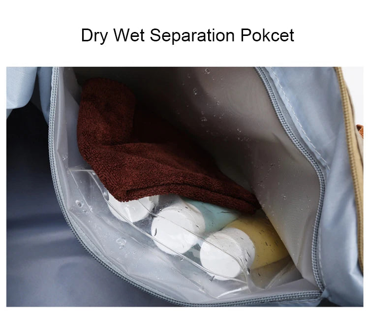Gym & Travel Duffel Bag – Shoe Pocket & Wet/Dry Separation