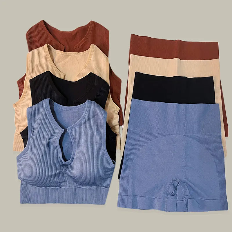 Seamless Matching Top & Shorts Set