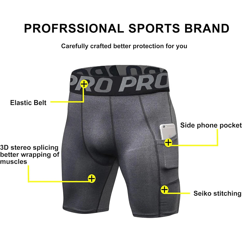 Workout Compression Shorts w/ Pocket