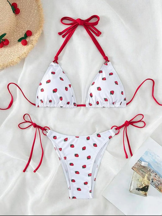 Cute Strawberry Bikini Set