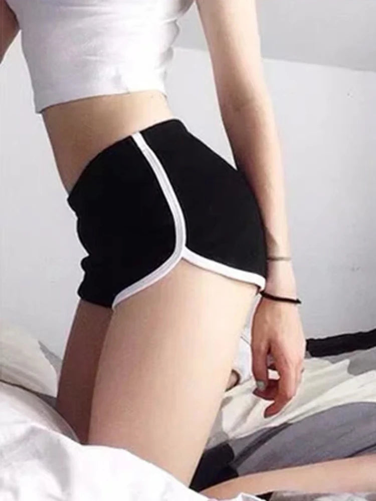 Striped High-Waisted Shorts