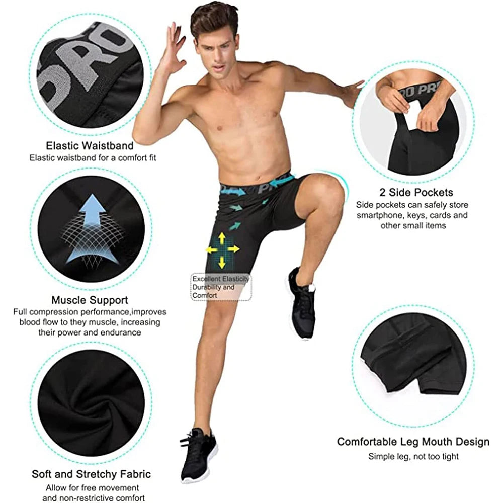Workout Compression Shorts w/ Pocket