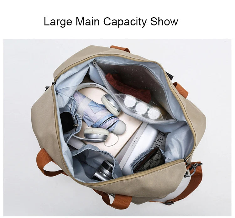 Gym & Travel Duffel Bag – Shoe Pocket & Wet/Dry Separation
