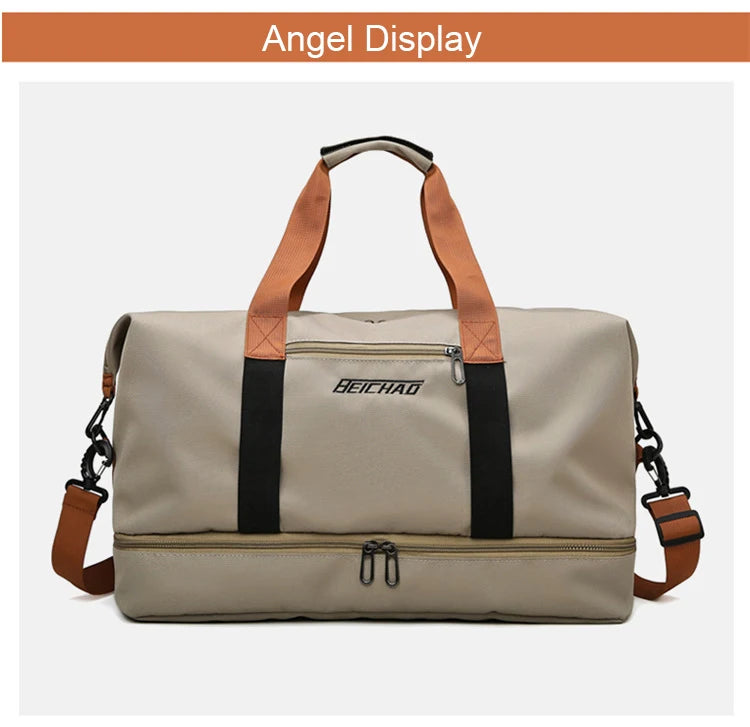 Gym & Travel Duffel Bag – Shoe Pocket & Wet/Dry Separation