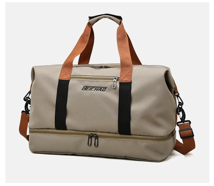 Gym & Travel Duffel Bag – Shoe Pocket & Wet/Dry Separation